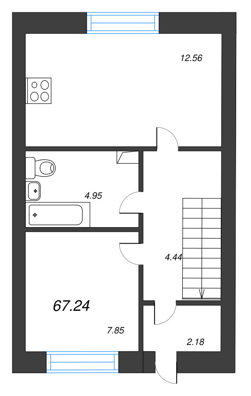3 ккв 67,2 м²