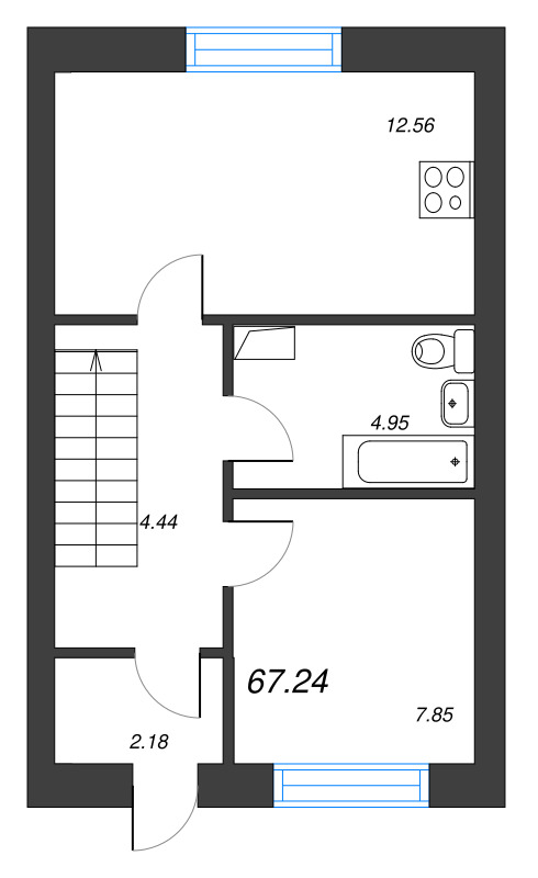 3 ккв 68 м²