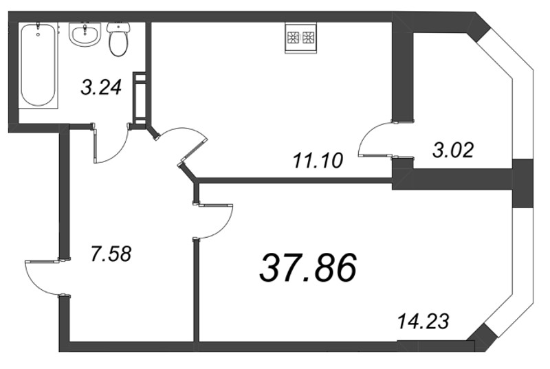 1 ккв 37,9 м²