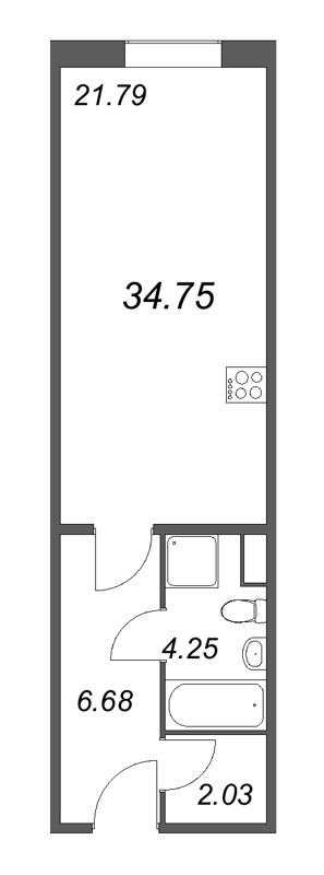 Студия 34,8 м²