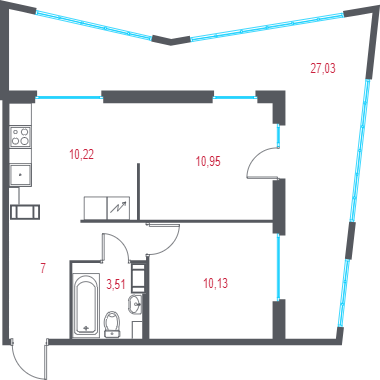 2 ккв 49,9 м²