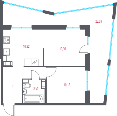 2 ккв 48,9 м²