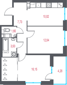 2 ккв 54,8 м²