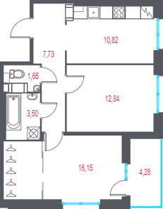 2 ккв 54,8 м²