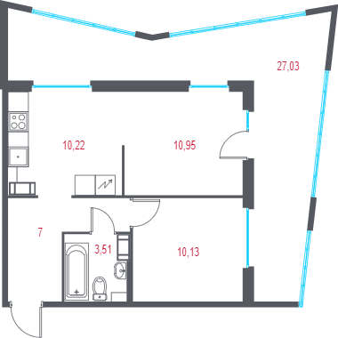 2 ккв 49,9 м²