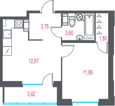 1 ккв 35,2 м²
