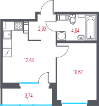 1 ккв 32,4 м²