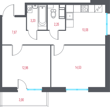 2 ккв 51,9 м²