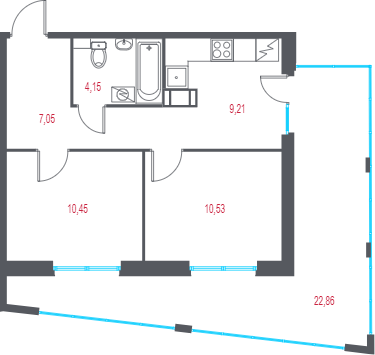 2 ккв 48,3 м²