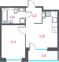 1 ккв 31,7 м²
