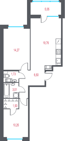 3 ккв (Евро) 59 м²