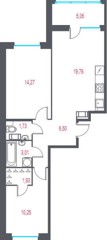 3 ккв (Евро) 59 м²