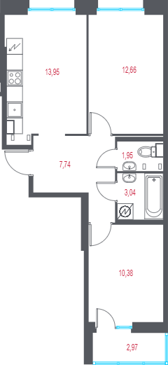 2 ккв 51,2 м²