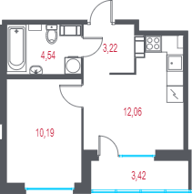1 ккв 31,7 м²