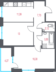 2 ккв 56,2 м²