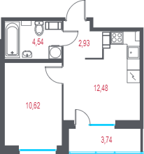 1 ккв 32,4 м²