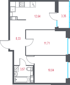 2 ккв 48 м²