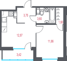 1 ккв 35,2 м²