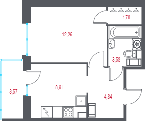 1 ккв 32,4 м²