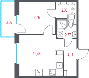1 ккв 31,5 м²