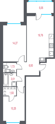 3 ккв (Евро) 59 м²