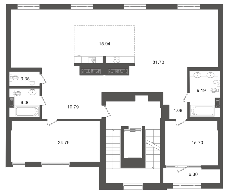 3 ккв (Евро) 180,8 м²