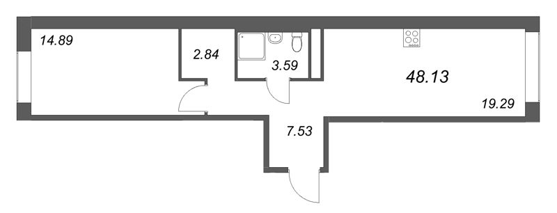 2 ккв (Евро) 48,1 м²