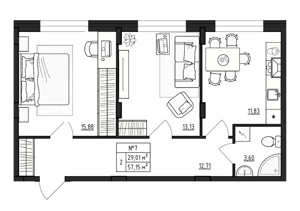 2 ккв 57,2 м²