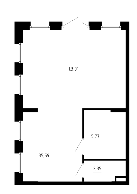 К. пом 43,5 м²