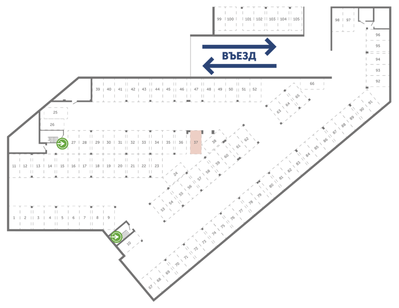 Паркинг 13,3 м²