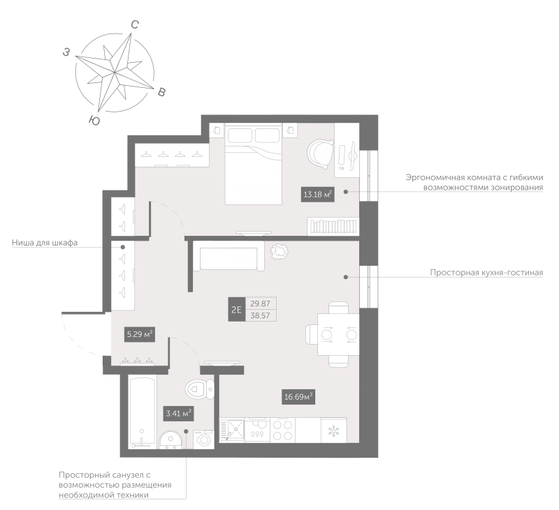 1 ккв 39,7 м²
