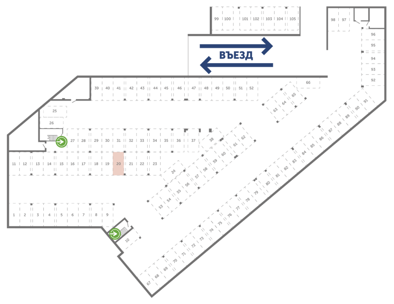 Паркинг 13,3 м²
