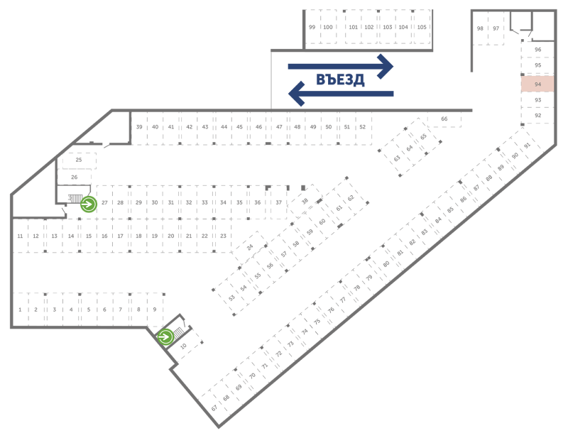 Паркинг 13,3 м²