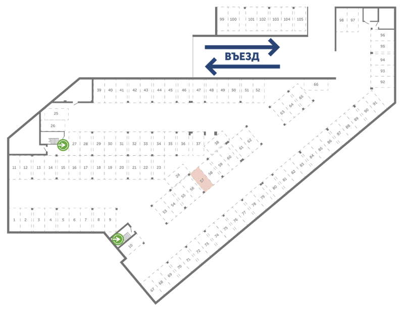 Паркинг 13,3 м²