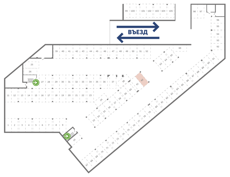 Паркинг 13,3 м²