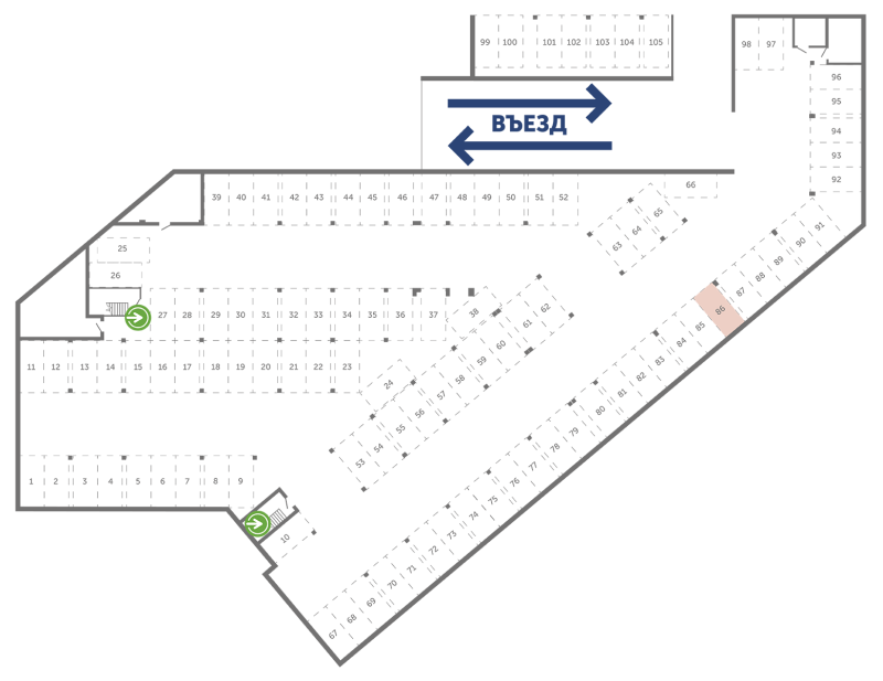 Паркинг 13,3 м²