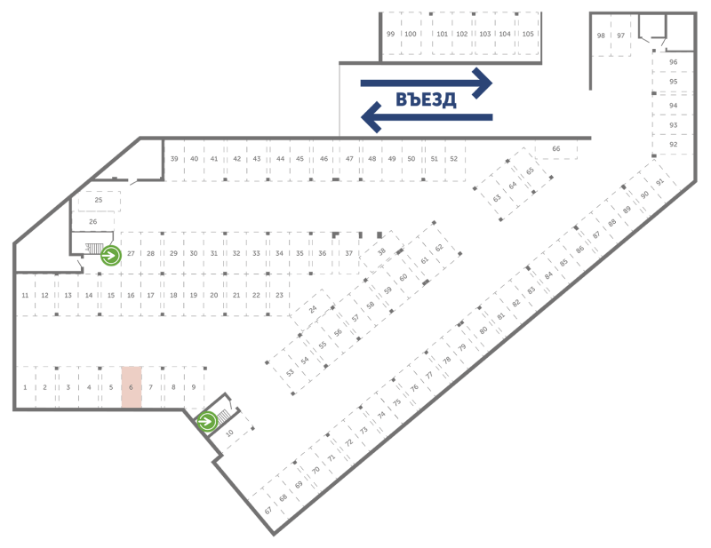 Паркинг 13,3 м²