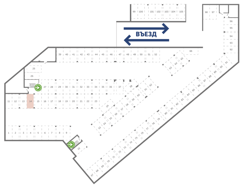 Паркинг 13,3 м²