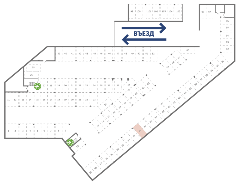 Паркинг 13,3 м²