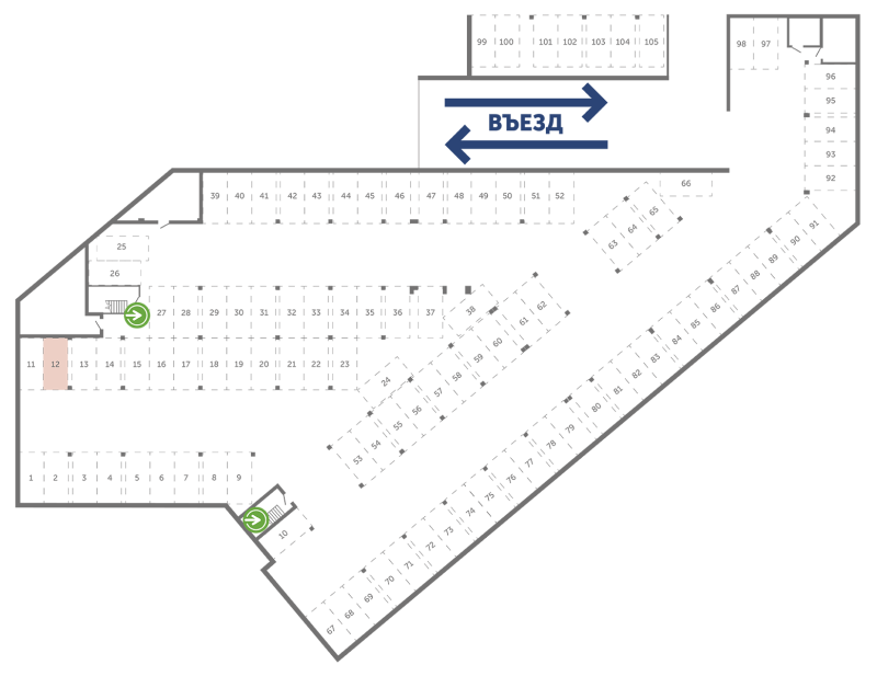 Паркинг 13,3 м²