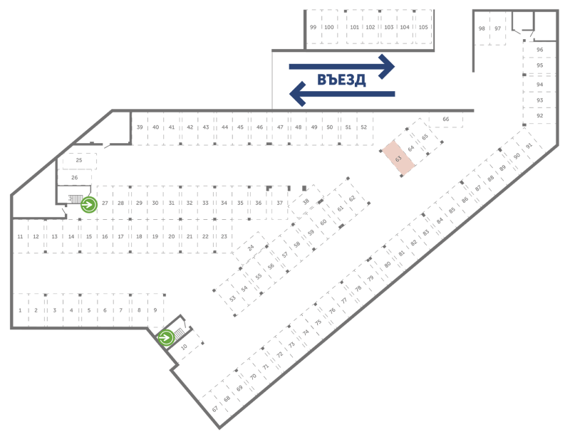 Паркинг 13,3 м²