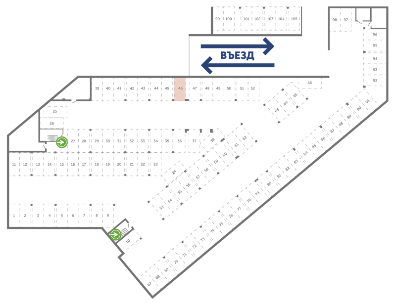 Паркинг 13,3 м²