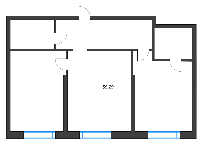 3 ккв (Евро) 58,3 м²