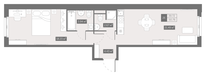 1 ккв 50,8 м²
