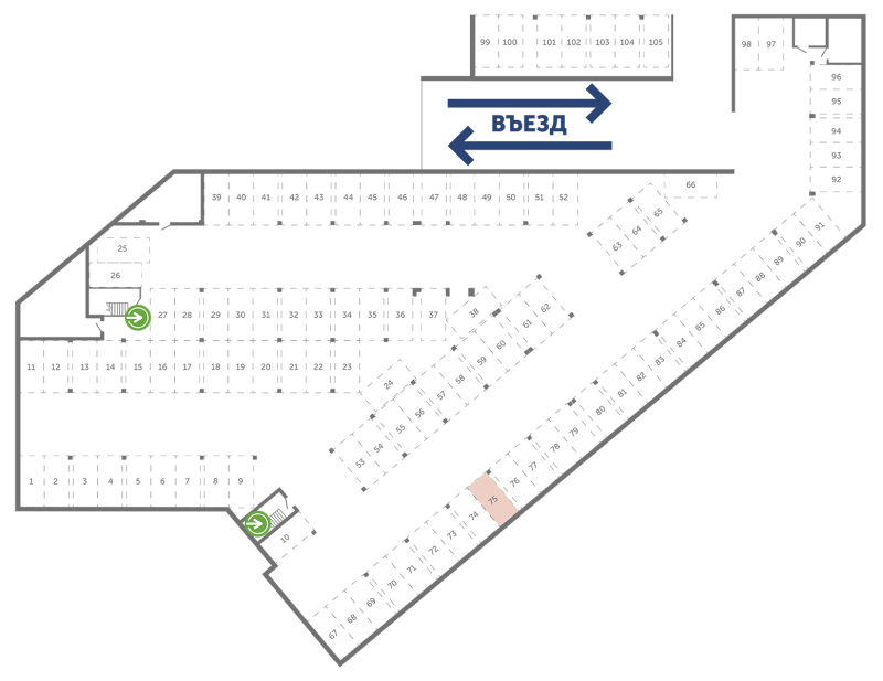 Паркинг 13,3 м²