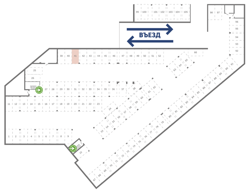 Паркинг 13,3 м²