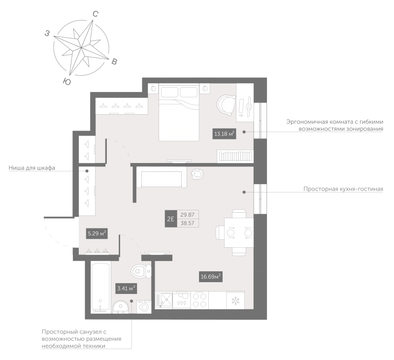 1 ккв 39,8 м²
