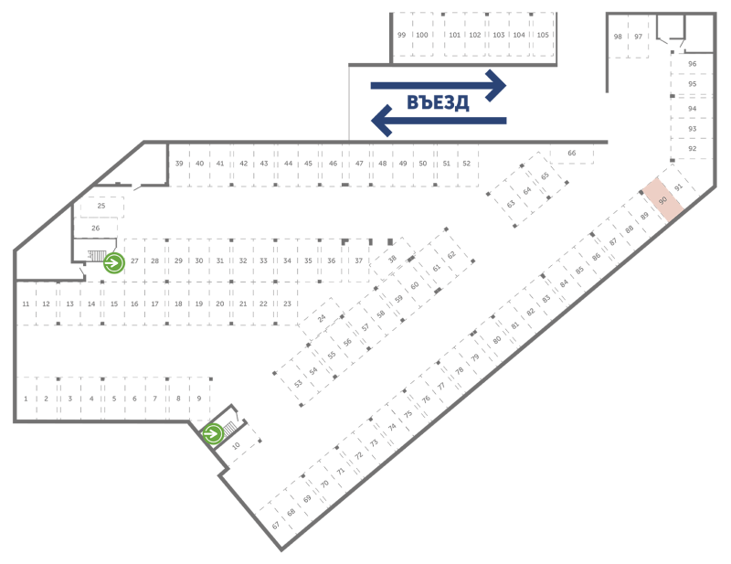 Паркинг 13,3 м²