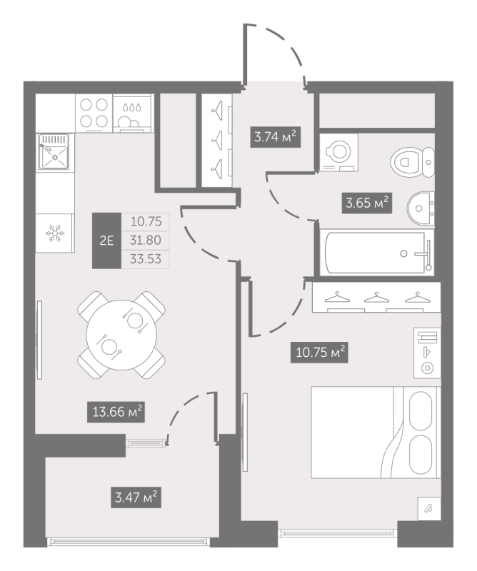 1 ккв 33,9 м²