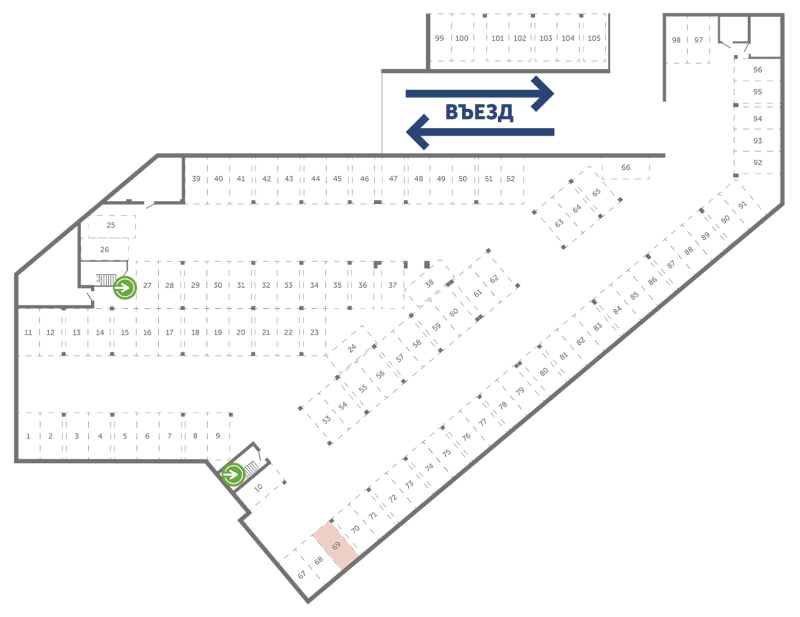 Паркинг 13,3 м²